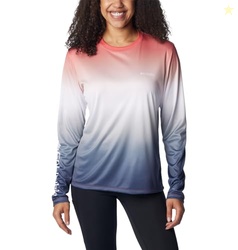 Columbia Women's Tidal Tee PFG Palm Rise, Sunset Red Gradient 1/Groovy