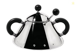 Alessi 9097 B Sugar Bowl And Spoon, Black