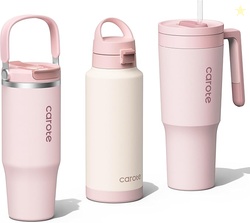 CAROTE 3-Pack Insulated Stainless Steel Water Bottles