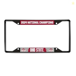 2024-25 College Football Champions Ohio State Black Metal License Plat