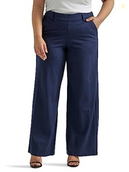 Lee Women's Plus Size Ultra Lux Comfort Any Wear Wide Leg Pant Emperor