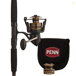PENN Battle Spinning Reel and Fishing Rod Combo Kit with Spare Spool a