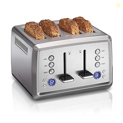 Hamilton Beach 4 Slice Toaster with Extra-Wide Slots, Bagel Setting, T
