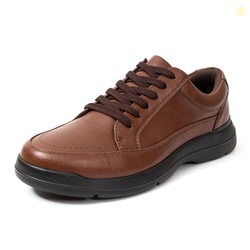 Deer Stags Durham Mens S.U.P.R.O. Sock Dress Oxford - Dark Brown - 8.5