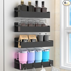HuggieGems 4 Pack Magnetic Spice Rack