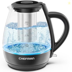 Chefman Electric Kettle with Tea Infuser, Compact 1L (4 Cups), 1500W, 