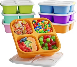 KEMETHY 6 Pcs Bento Snack Containers