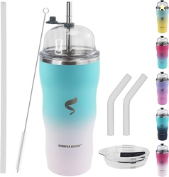 20Oz Insulated Tumbler With Straw And Lid