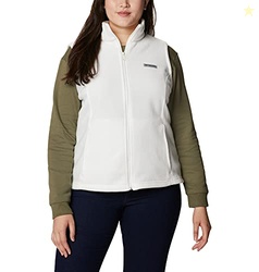 Columbia Women's Benton Springs Vest, Sea Salt, 1X Plus