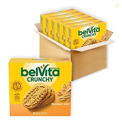 belVita Breakfast Bars Biscuits, Golden Oat, 30 Total Packs, 6 Boxes (
