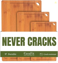 3-Piece Organic Bamboo Cutting Board