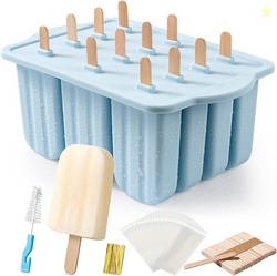 MEETRUE 12 Pieces Silicone Popsicle Molds 