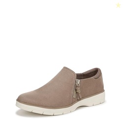 Dr. Scholl's Women's Nice Day Now Loafer Flat Mocha Taupe Microfiber 6