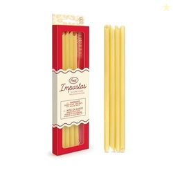 Genuine Fred IMPASTAS Silicone Pasta Straws, Set of 4, Flexible Penne 