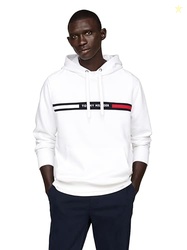 Tommy Hilfiger Men's Chest Insert Hoodies White