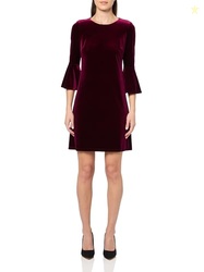 Tommy Hilfiger Women's 3/4 Bell Sleeve Jewel Neck Sheath Mini Dress, M