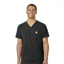 Carhartt Rugged Flex Peak Scrubs for Men, 5-Pocket V-Neck Scrub Tops B