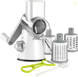 Rotary Cheese Grater with Handle and Drum Blades AD