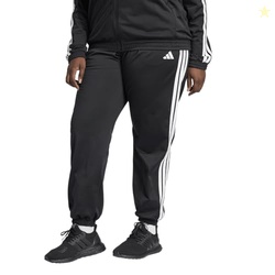 Adidas Womens Tricot 3-Stripes Track Pants, Black/White, XX-Large