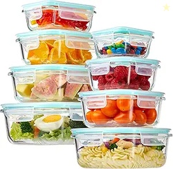 YUNCANG 8 Pack Glass Food Storage Containers