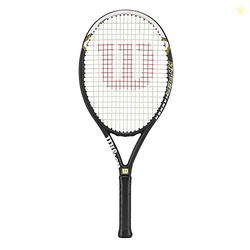 Wilson Hyper Hammer 5.3 Strung Tennis Racket (Black/White, 4 3/8)