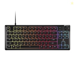 Corsair K55 CORE TKL RGB Gaming Keyboard  Tenkeyless, 8-Zone RGB, Quie