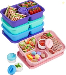Canfanni 4 Pcs Bento Snack Box Containers