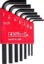 EKLIND 10107 Hex-L Key allen wrench - 7pc set SAE Inch Sizes 5/64-1/4 