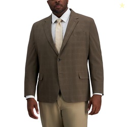 Haggar J.M Tailored Fit Mini Dobby Sport Coat Blazer Mocha