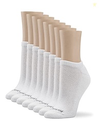 No nonsense Women's Soft No Show Sock, White - 8 Pair Pack