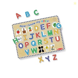 Melissa & Doug Wooden Alphabet Sound Puzzle - Wooden Puzzle with Sound