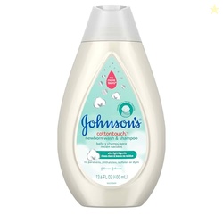 Johnson's CottonTouch Newborn Baby Body Wash & Shampoo, Gentle & Tear-