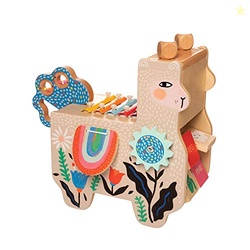 Manhattan Toy Musical Llama Wooden Instrument for Toddlers with Maraca