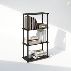 Furinno Turn-N-Tube Book Shelf, 4-Tier Bookshelf, Bookcase with Multip