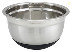 Winco Mixing Bowl with Silicon Base, 1.5-Quart, Stainless Steel, Black