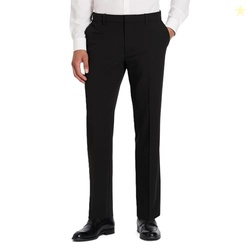 Van Heusen Men's Solid Soft Lux Straight Leg Pant, Black - Soft Lux, 2