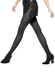 Hue Women's Opaque Control Top Tight, Black , 4