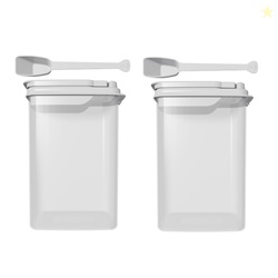 Buddeez Plastic Flour Containers with Scoops, Set of 2