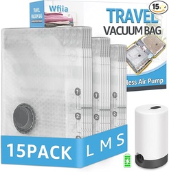 15 Packs Vacuum Bags with Pump