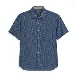 Van HeusenWrinkle Free Short Sleeve Button Down Shirt, Slim Fit No-Tuc