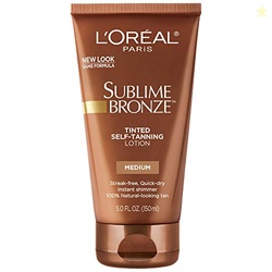 L'Oreal Paris Sublime Bronze Tinted Self Tanning Lotion, Medium Natura