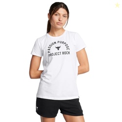 Under Armour Womens Project Rock Payoff Short Sleeve T Shirt, (100) Wh
