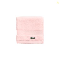 Lacoste Heritage 100% Supima Cotton Wash Cloth, Light Pink, 13" x 13" 