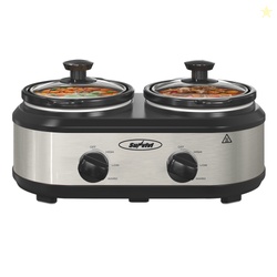 SUNVIVI Dual Pot Slow Cooker, 2 Pot