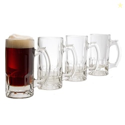 Libbey Craft Brews Glass Beer Mug Set, Beer Glasses Set Of 4 to Serve 