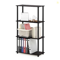Furinno Turn-N-Tube 4-Tier Multipurpose Shelf Display Rack, Round Tube