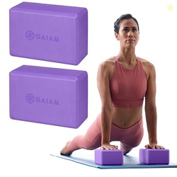 Gaiam Yoga Block - Supportive Latex-Free Eva Foam - Soft Non-Slip Surf