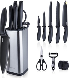 RAXCO Knife Set with Block,10-Piece Kitchen Knives Stainless Steel,Pro