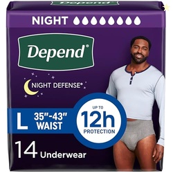 Depend Night Defense Adult Diapers, Incontinence Underwear for Men, Di
