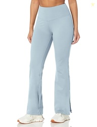 Danskin Women's High Waist V Front Slit Flare Yoga Pants